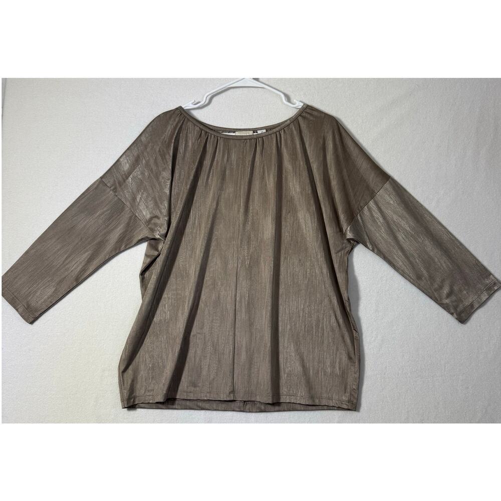 Chico's Metallic Brown Blouse